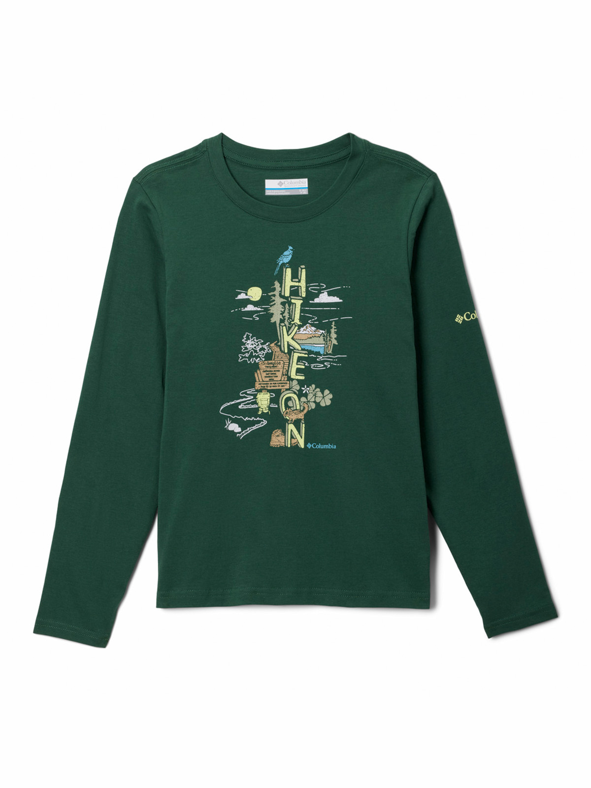 POLERA ML NIÑO DOBSON PASS GRAPHIC VERDE COLUMBIA - 1