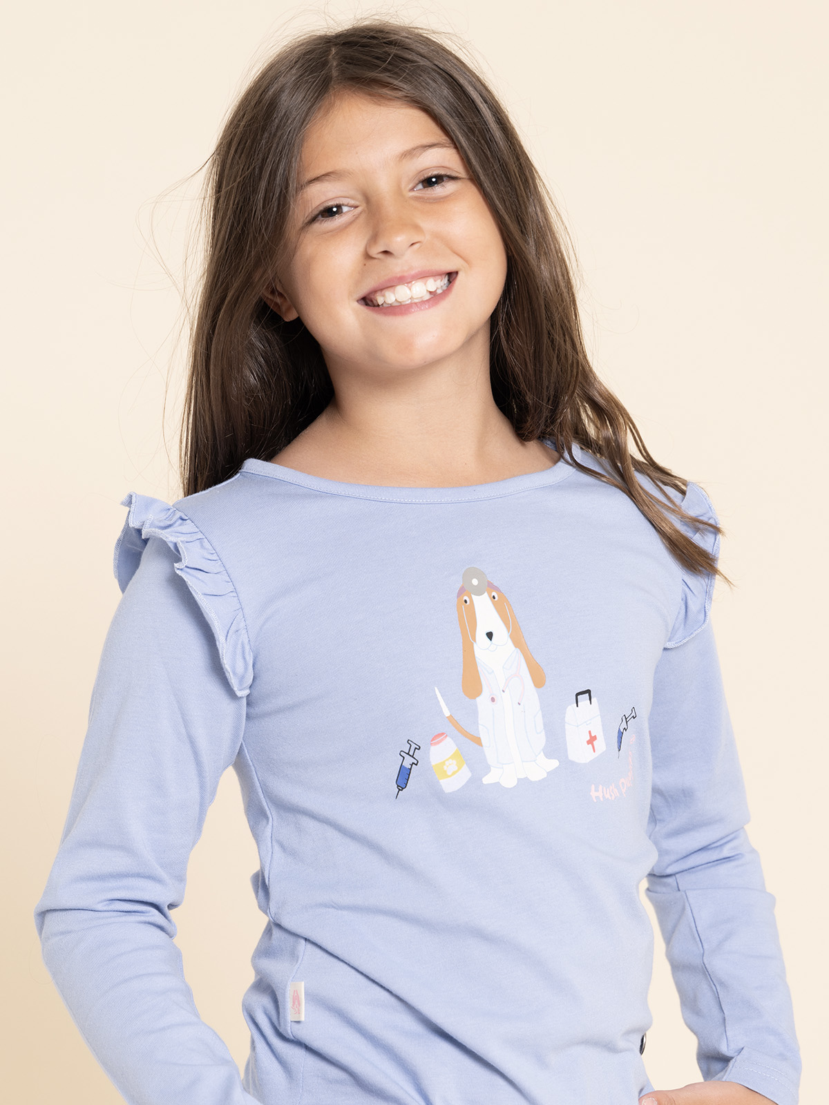 POLERA MANGALARGA IMAGINE NIÑA CELESTE HUSHPUPPIES KIDS - 2
