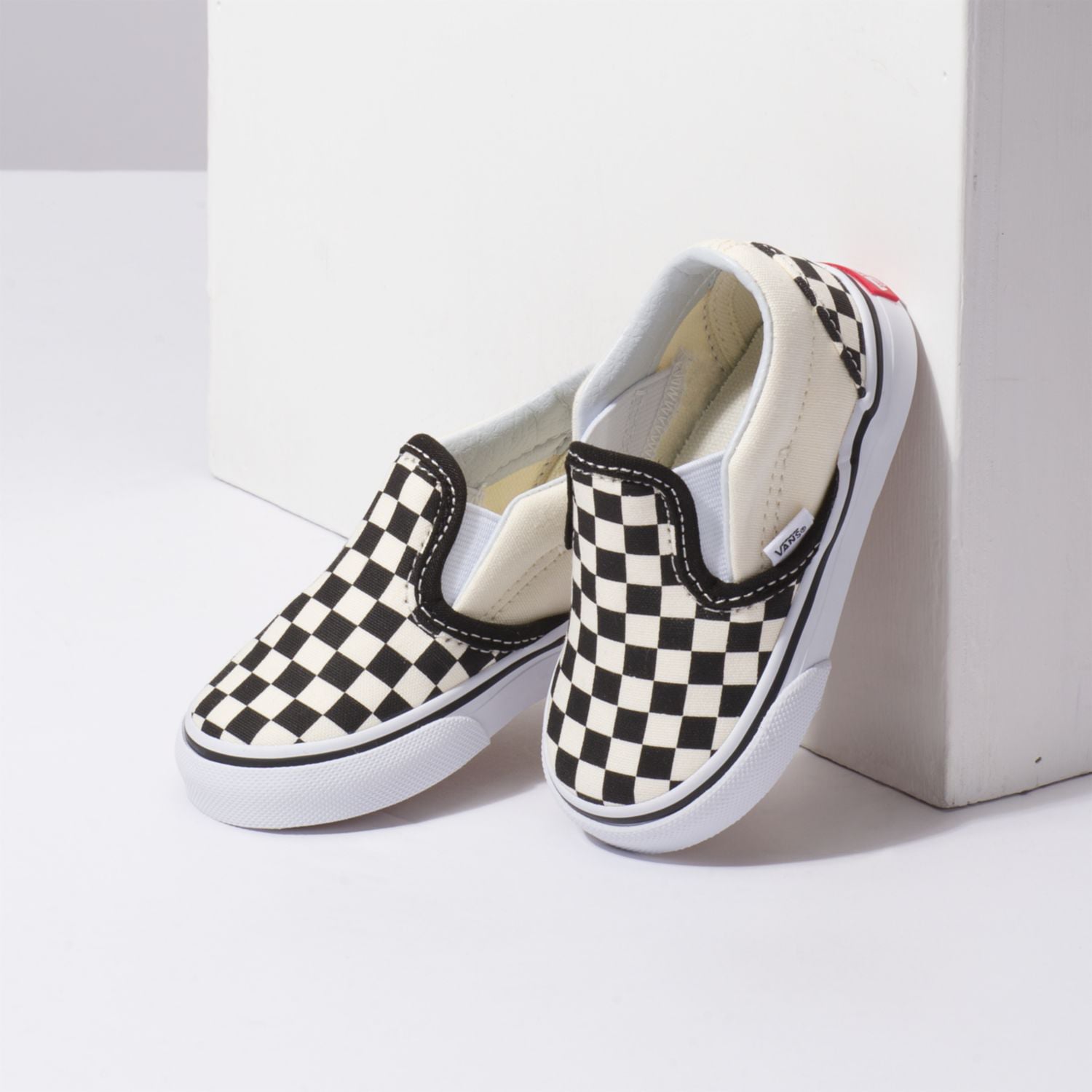 ZAPATILLA BEBE CLASSIC SLIP-ON BLK&WHTCHCKERBOARD VANS - 4