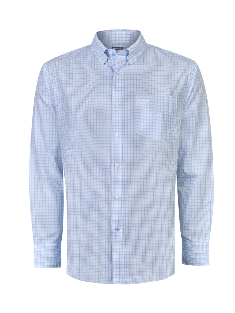 CAMISA CUELLO BUTTON-DOWN HOMBRE WF AZUL CUADROS ROCKFORD - 2
