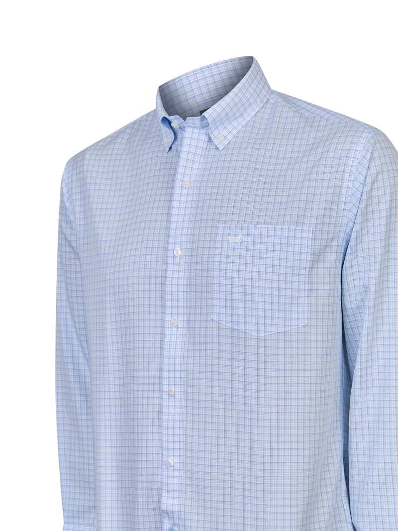 CAMISA CUELLO BUTTON-DOWN HOMBRE WF AZUL CUADROS ROCKFORD - 5