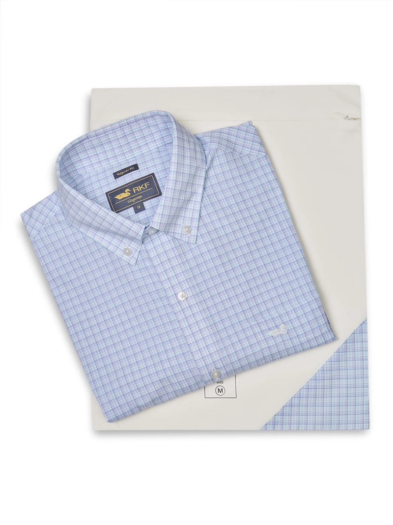 CAMISA CUELLO BUTTON-DOWN HOMBRE WF AZUL CUADROS ROCKFORD - 6