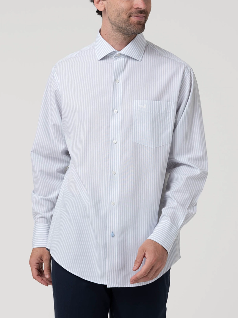 CAMISA CUELLO ITALIANO HOMBRE WF CELESTE  ROCKFORD - 5