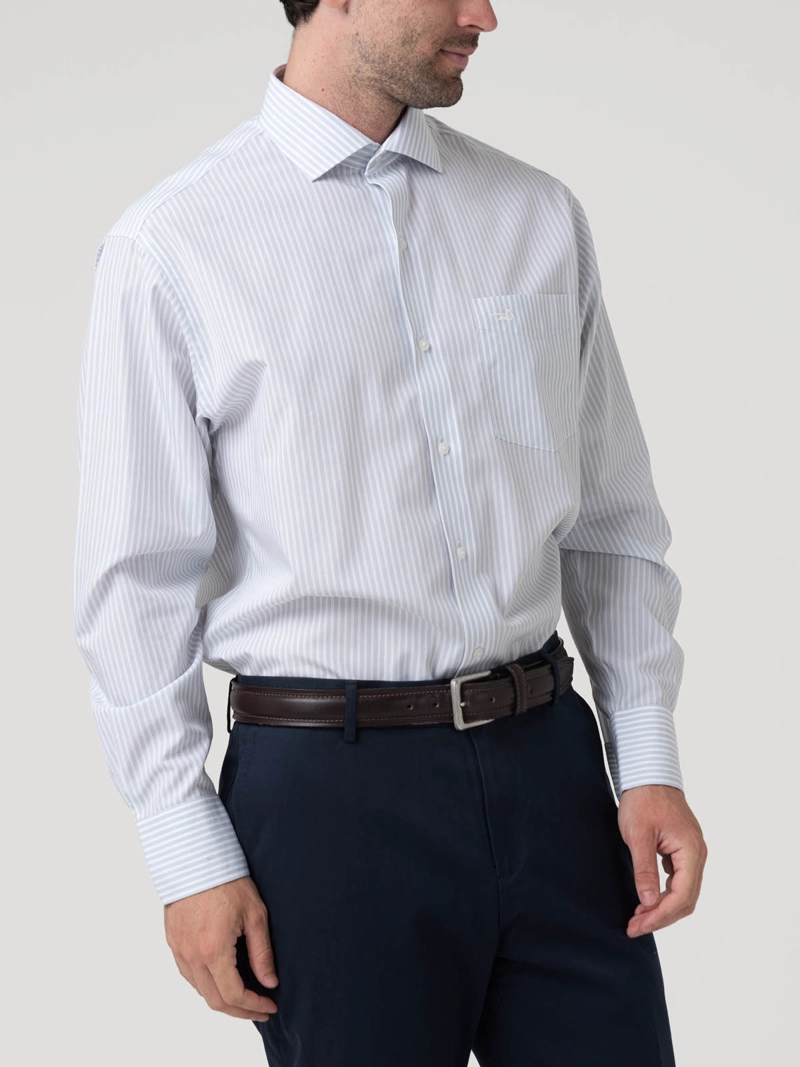 CAMISA CUELLO ITALIANO HOMBRE WF CELESTE  ROCKFORD - 7