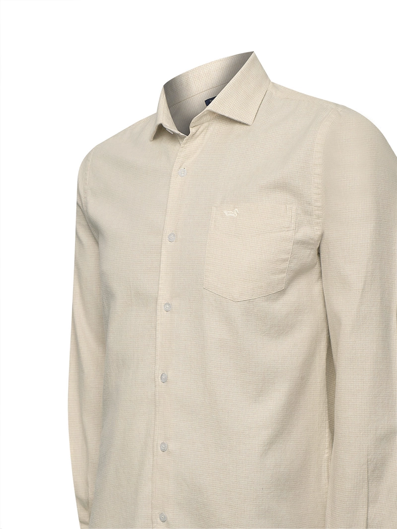 CAMISA ALGODON HOMBRE FLASQUARE BEIGE ROCKFORD - 4
