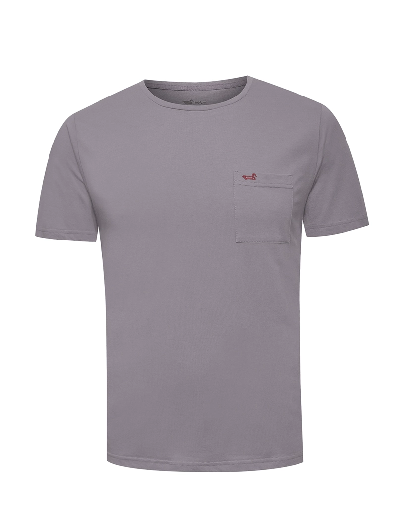 POLERA ALGODON RECICLADO HOMBRE ESSENTPOC LILA ROCKFORD - 1