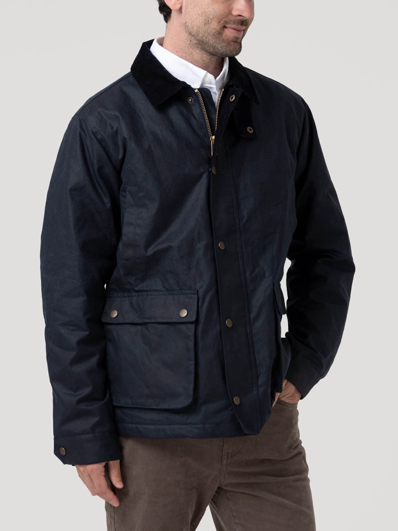 CHAQUETA ALGODON HOMBRE WAX AZUL ROCKFORD - 5