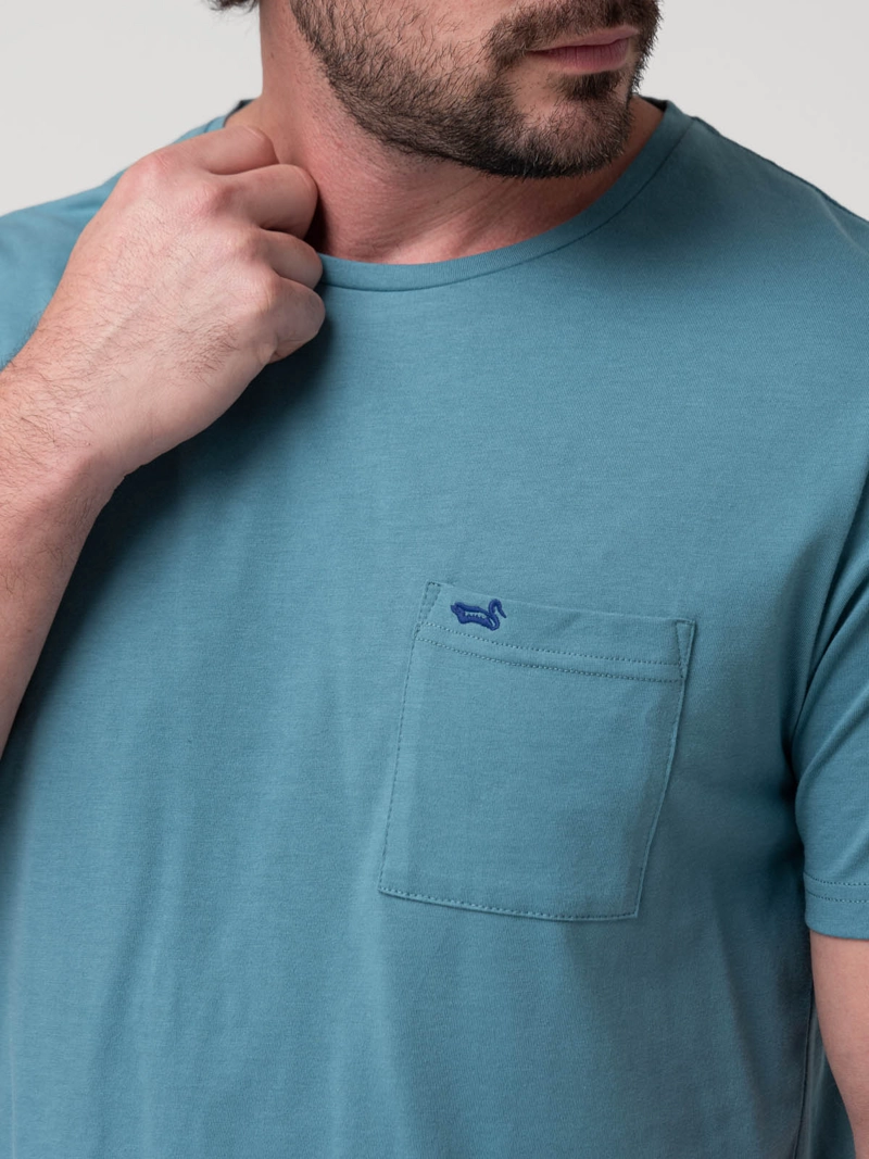 POLERA ALGODON RECICLADO HOMBRE ESSENTPOC AZUL ROCKFORD - 7