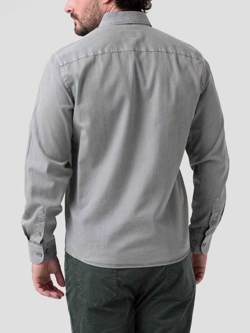 CAMISA ALGODON ORGANICO HOMBRE LEEDS GRIS ROCKFORD - 6