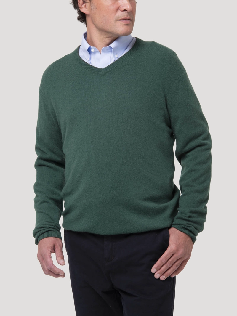 SWEATER CASHEMIRA HOMBRE CASH V VERDE ROCKFORD - 6