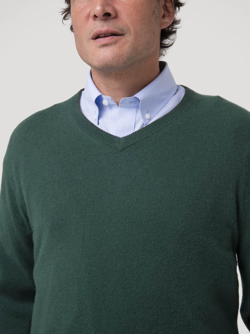 SWEATER CASHEMIRA HOMBRE CASH V VERDE ROCKFORD - 8