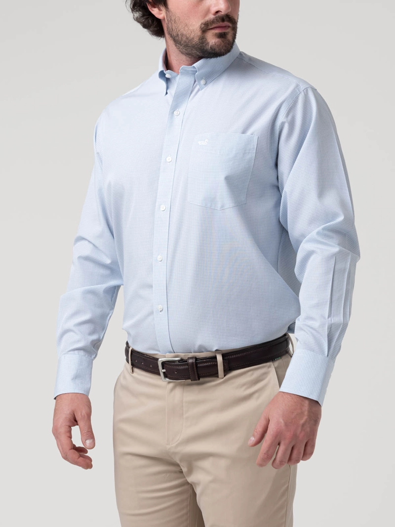 CAMISA AZUL CLARO CUELLO BUTTON-DOWN HOMBRE WF ROCKFORD - 5