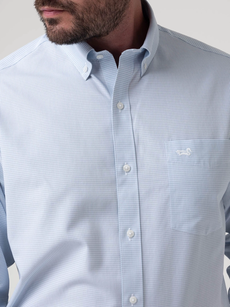 CAMISA AZUL CLARO CUELLO BUTTON-DOWN HOMBRE WF ROCKFORD - 7