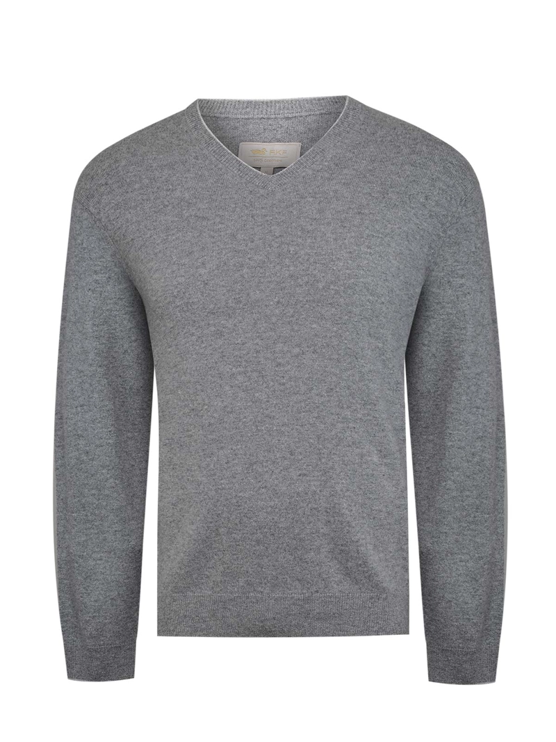 SWEATER CASHEMIRA HOMBRE CASH V GRIS ROCKFORD - 1