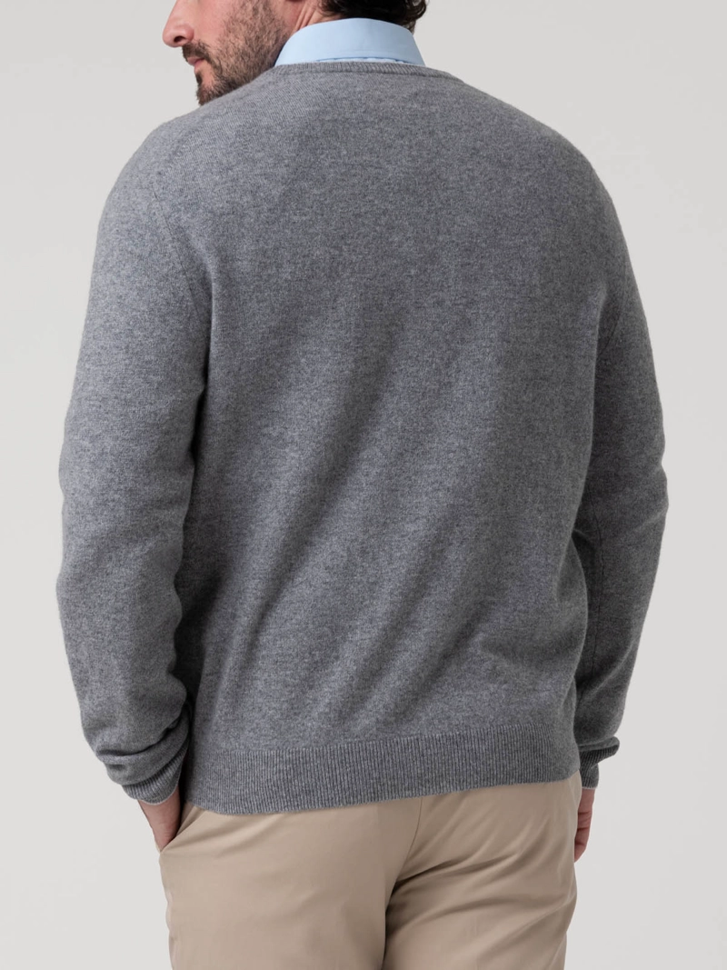 SWEATER CASHEMIRA HOMBRE CASH V GRIS ROCKFORD - 6