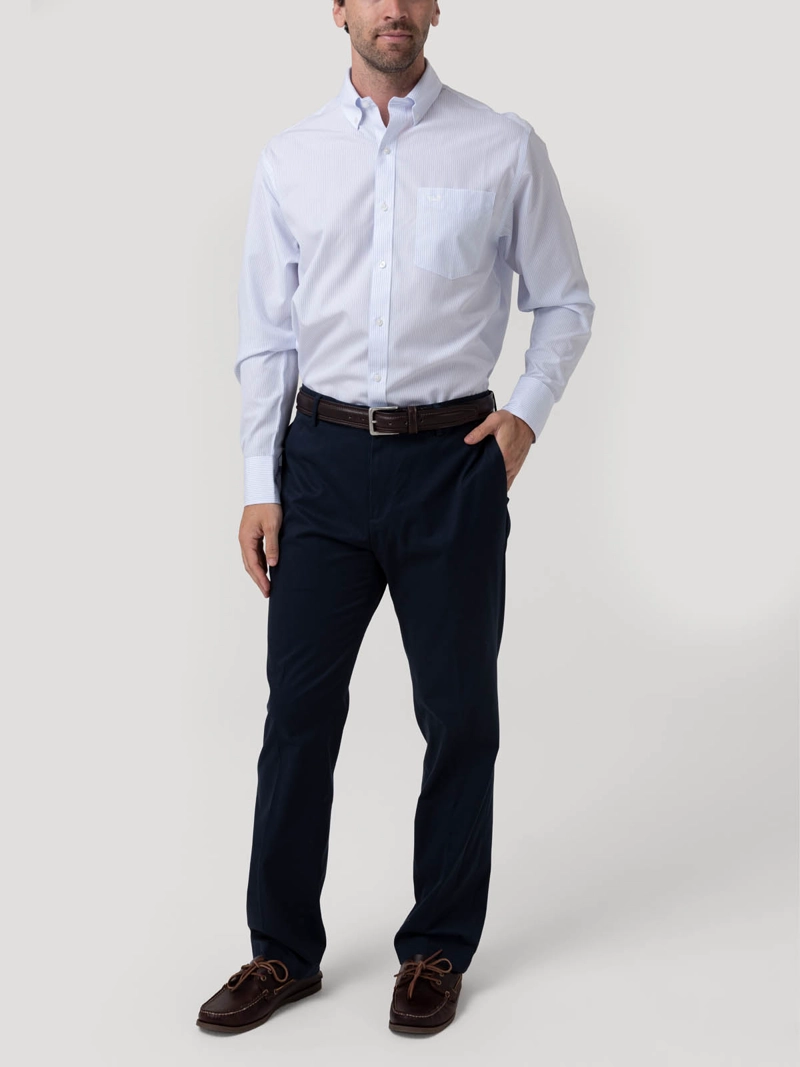 CAMISA CUELLO BUTTON-DOWN HOMBRE WF CELESTE RAYAS ROCKFORD - 8
