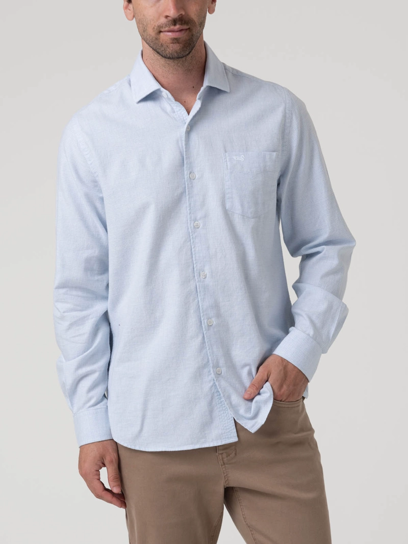 CAMISA ALGODON HOMBRE FLASQUARE BEIGE ROCKFORD - 5
