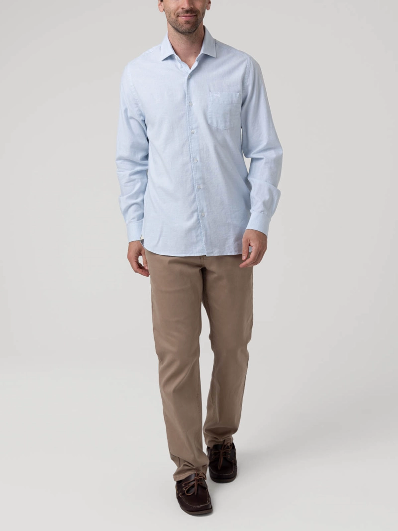 CAMISA ALGODON HOMBRE FLASQUARE BEIGE ROCKFORD - 8