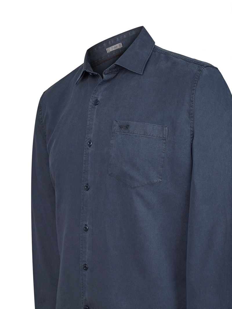 CAMISA TENCEL HOMBRE TENCEL AZUL ROCKFORD - 4
