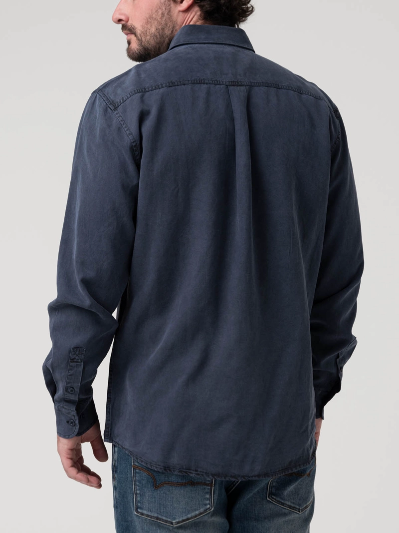 CAMISA TENCEL HOMBRE TENCEL AZUL ROCKFORD - 6