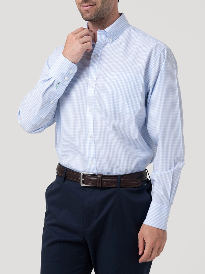 CAMISA CUELLO BUTTON-DOWN CELESTE HOMBRE WF ROCKFORD - 5
