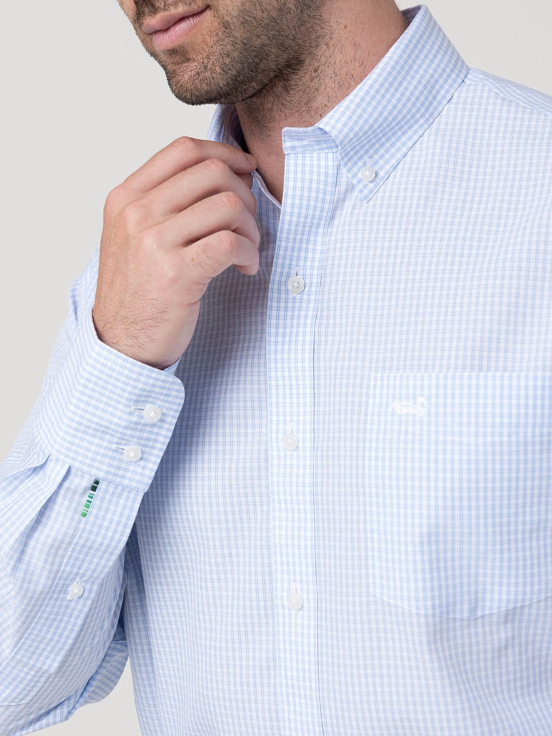 CAMISA CUELLO BUTTON-DOWN CELESTE HOMBRE WF ROCKFORD - 7