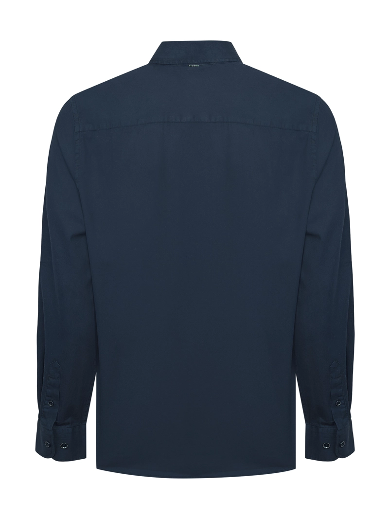 CAMISA ALGODON ORGANICO HOMBRE LEEDS AZUL OSCURO ROCKFORD - 2