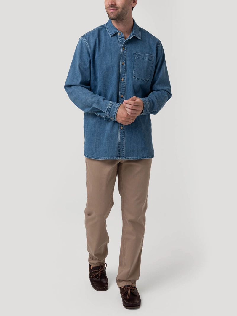 CAMISA ALGODON RECICLADO HOMBRE AZUL ROCKFORD - 8