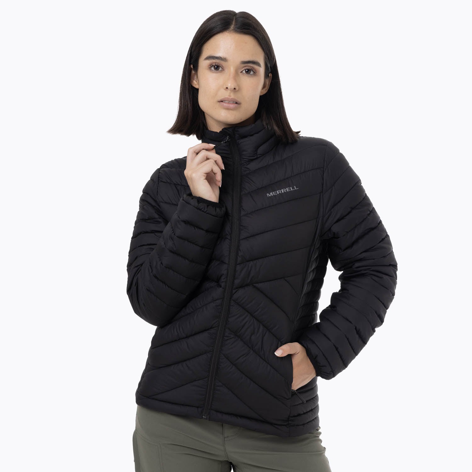 PARKA MUJER FULL ZIPPER NEGRO MERRELL - 4