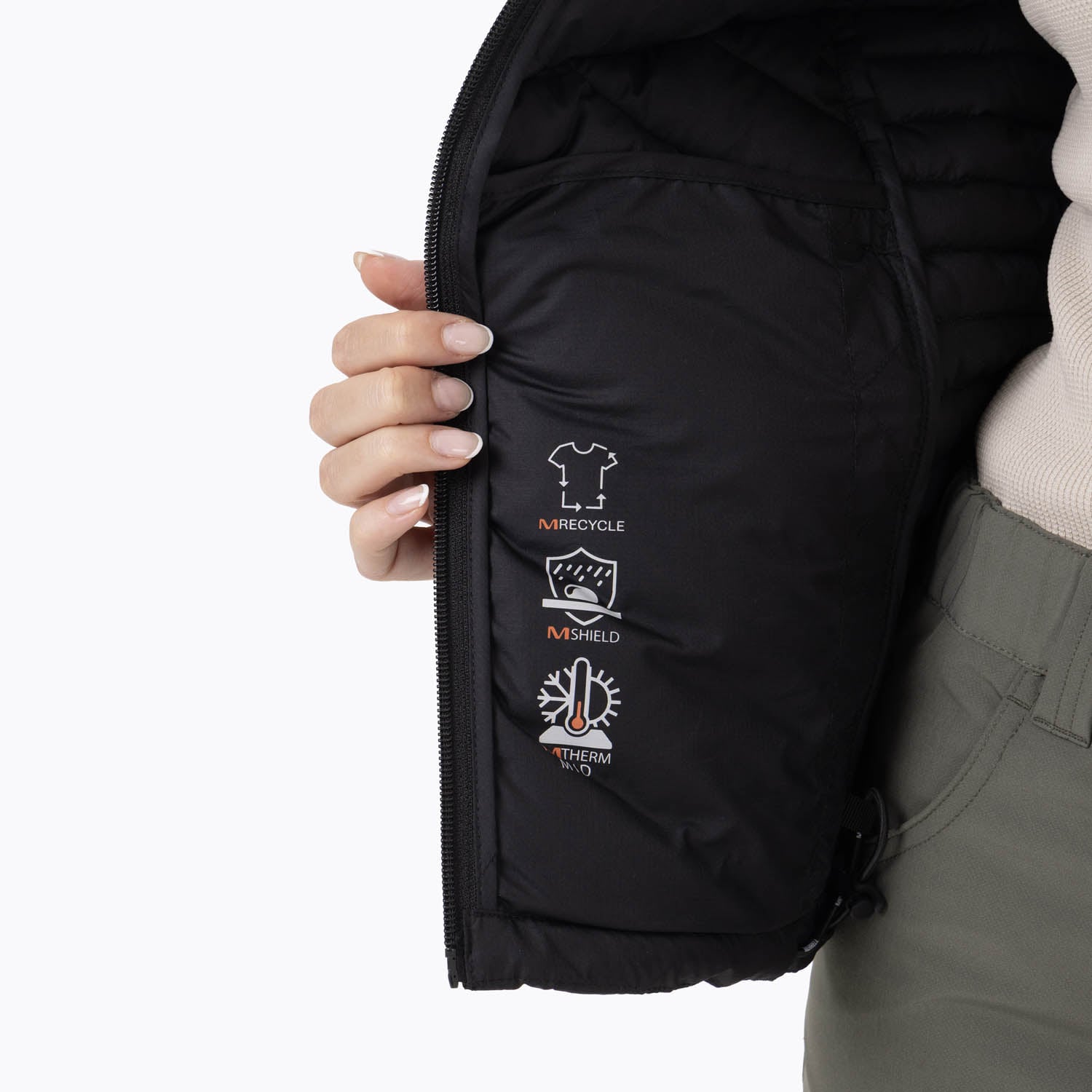 PARKA MUJER FULL ZIPPER NEGRO MERRELL - 8