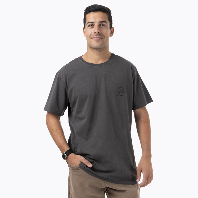 MERRELL POLERA MANGA CORTA HOMBRE OECHES GRIS OSCURO MERRELL
