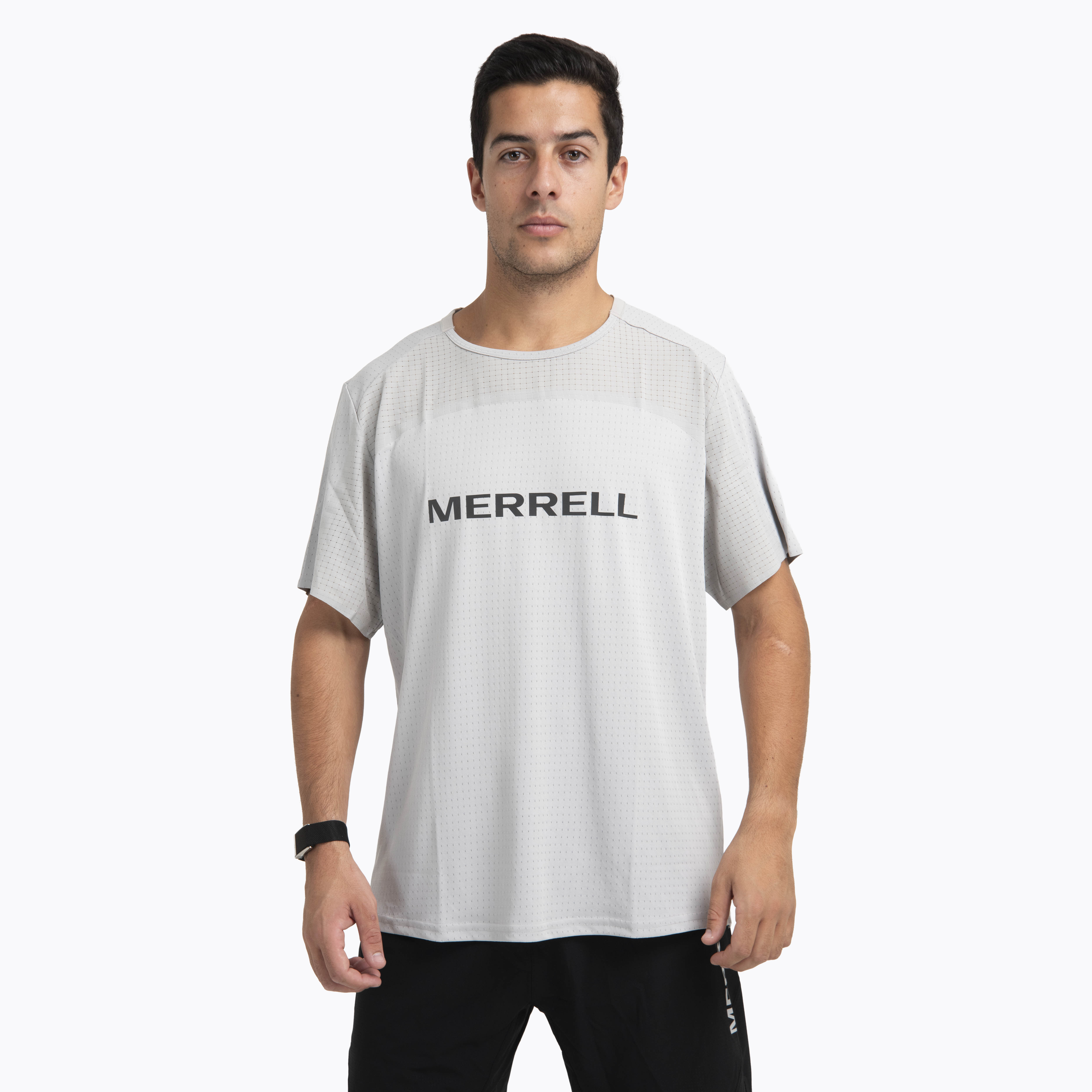 POLERA MC HOMBRE SWIFT TRAIL GRIS OSCURO MERRELL - 1
