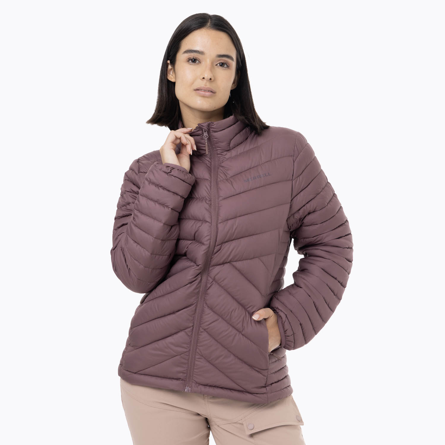 PARKA MUJER FULL ZIPPER MORADO MERRELL - 2