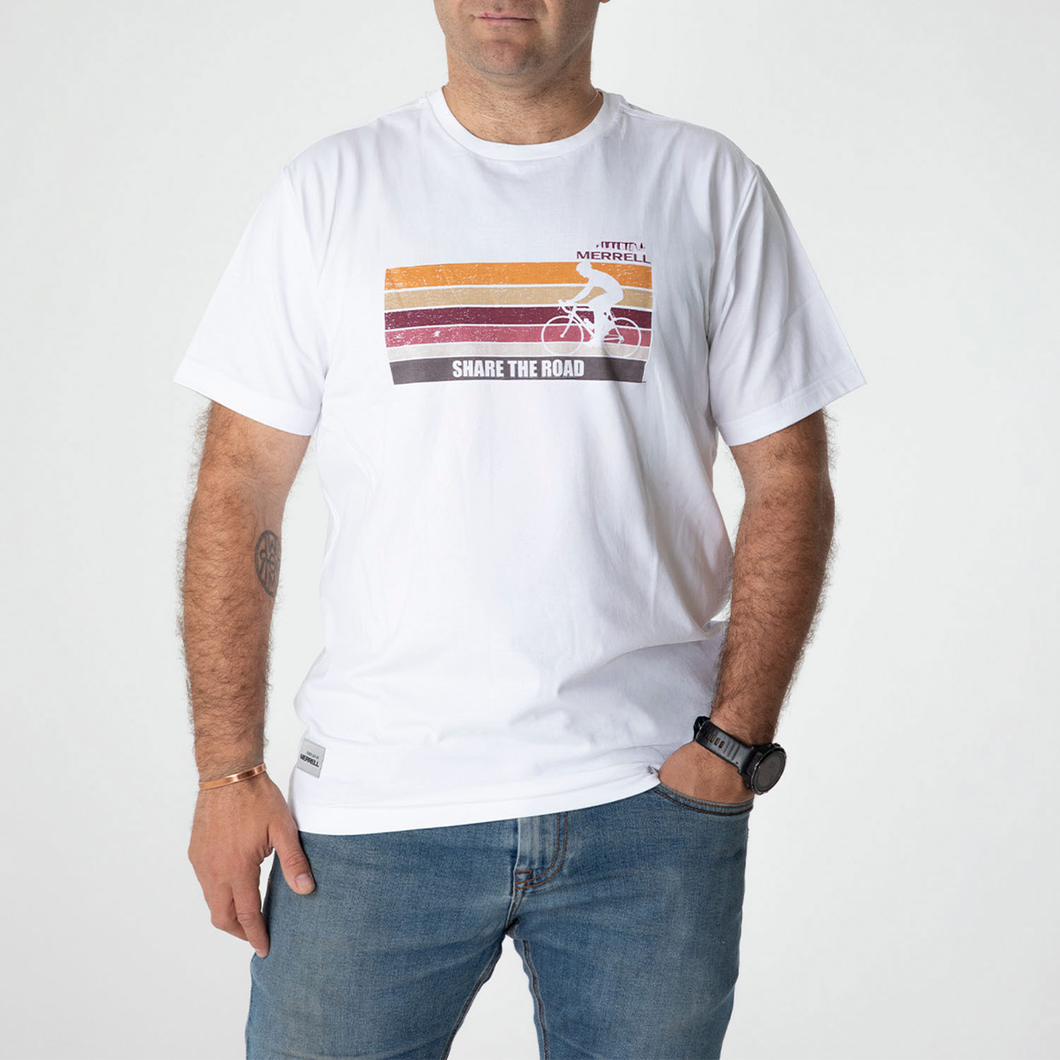 POLERA MC HOMBRE FIREFLIES HI RIDER BLANCO MERRELL - 1