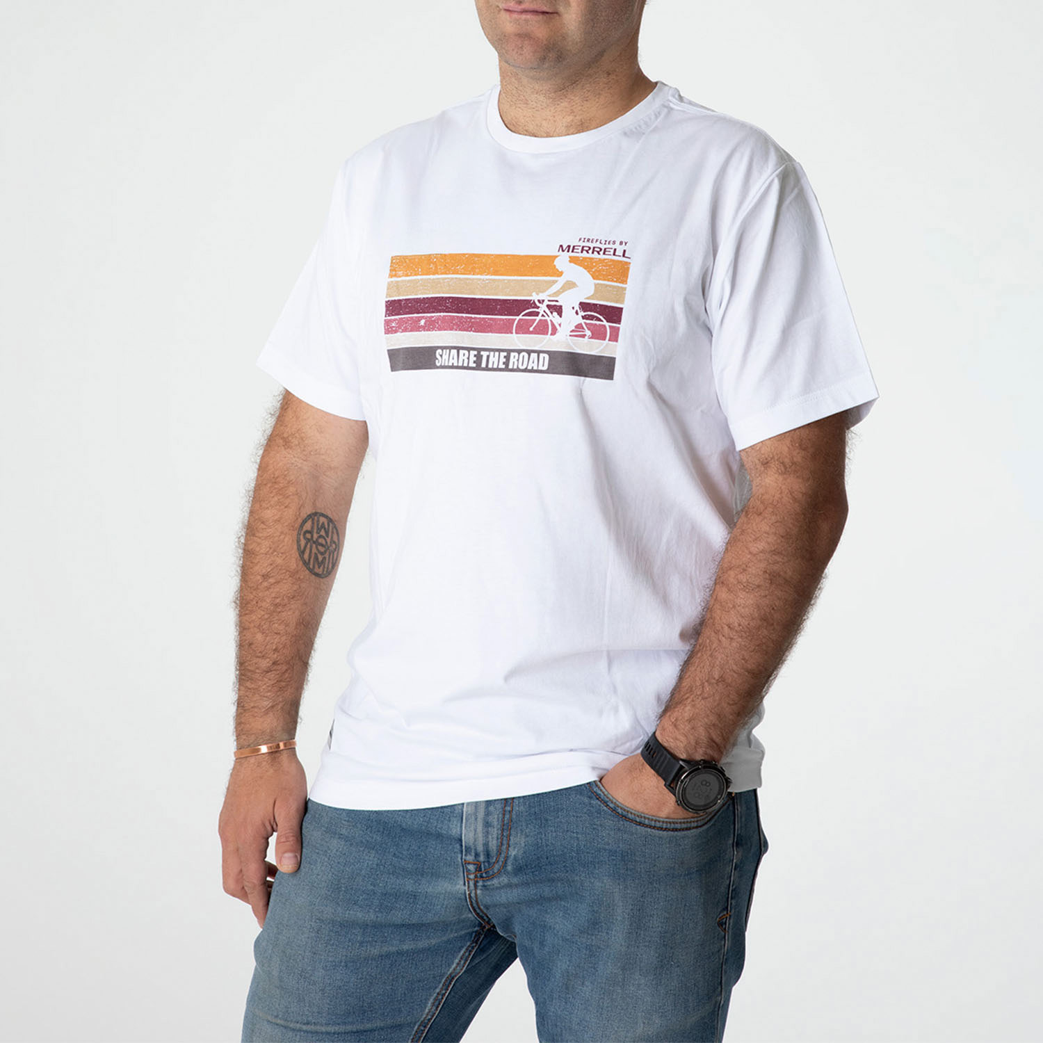 POLERA MC HOMBRE FIREFLIES HI RIDER BLANCO MERRELL - 2