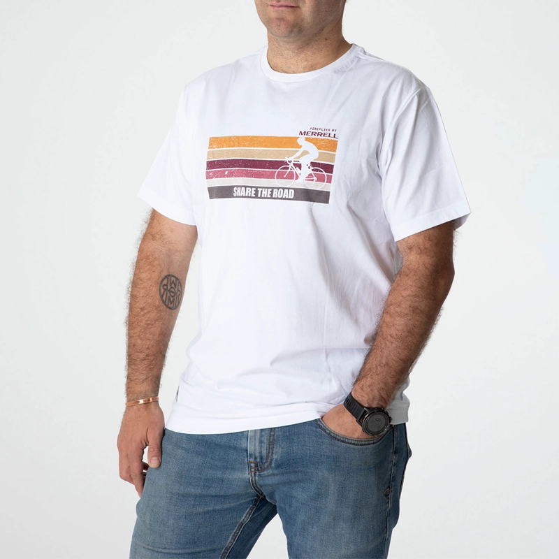 POLERA MC HOMBRE FIREFLIES HI RIDER BLANCO MERRELL - 2