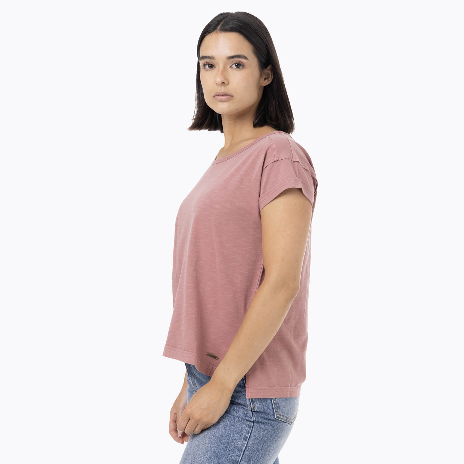 POLERA MANGA CORTA MUJER SLUB ROSADO MERRELL - 2