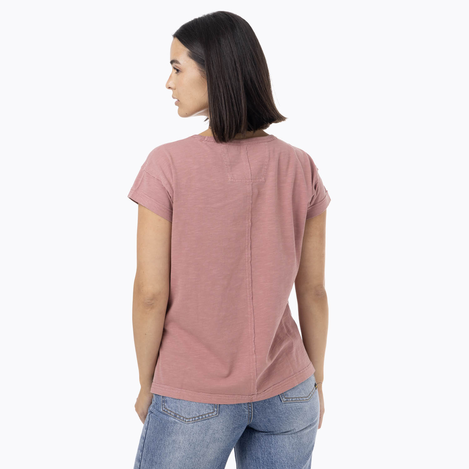 POLERA MANGA CORTA MUJER SLUB ROSADO MERRELL - 4