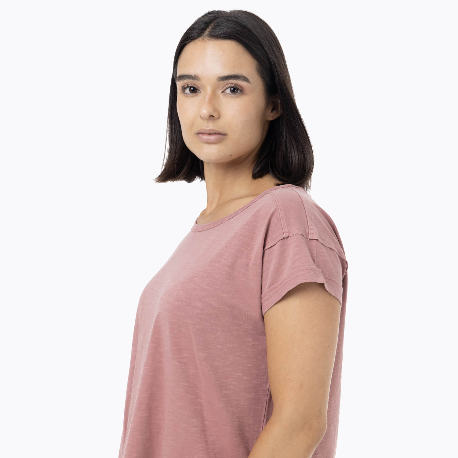POLERA MANGA CORTA MUJER SLUB ROSADO MERRELL - 5