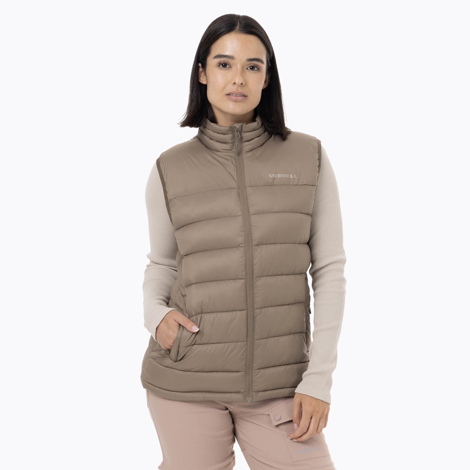 PARKA SIN MANGAS MUJER HAZEIS CAFE  MERRELL - 1