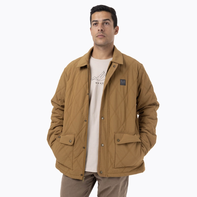 CHAQUETA HOMBRE HALEES FULL ZIPPER MOSTAZA MERRELL - 1