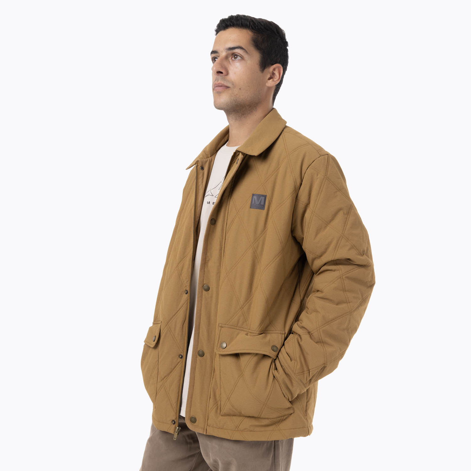CHAQUETA HOMBRE HALEES FULL ZIPPER MOSTAZA MERRELL - 2