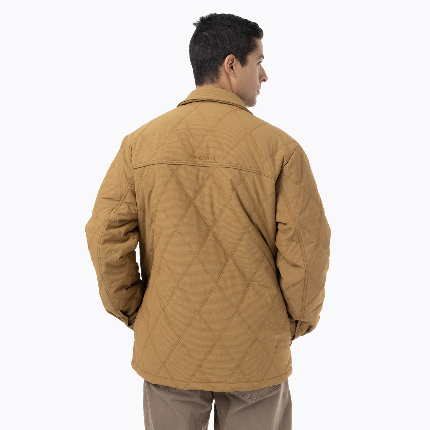 CHAQUETA HOMBRE HALEES FULL ZIPPER MOSTAZA MERRELL - 4