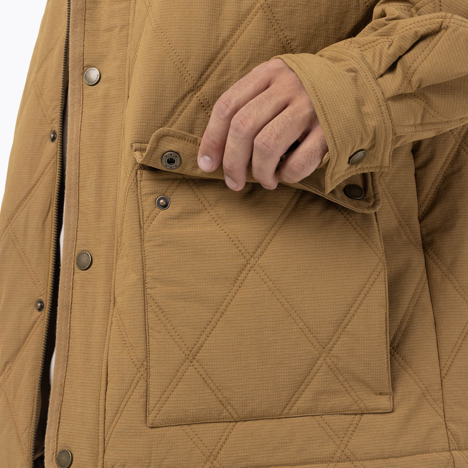 CHAQUETA HOMBRE HALEES FULL ZIPPER MOSTAZA MERRELL - 8