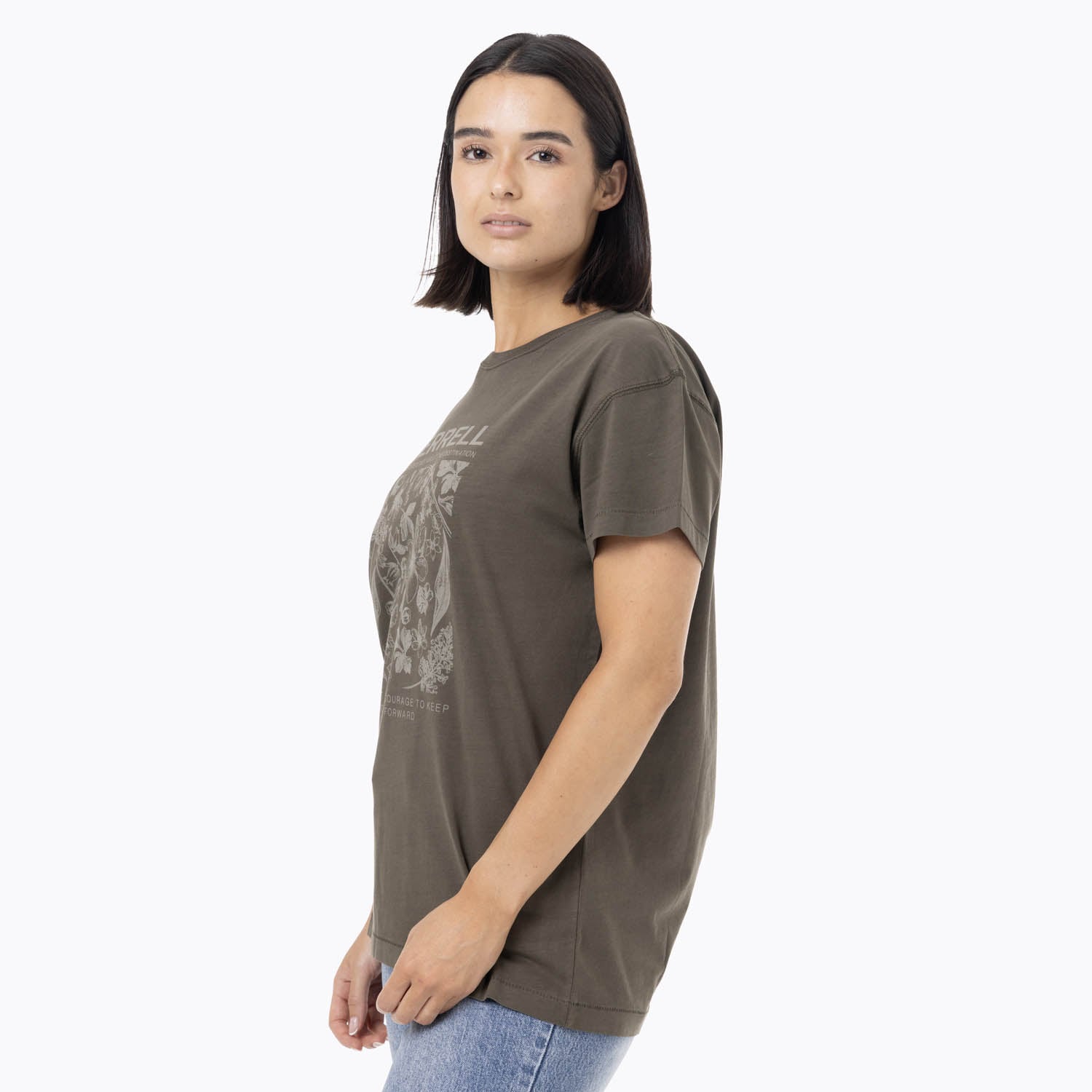 POLERA MANGA CORTA MUJER BIG PRINT VERDE MERRELL - 2