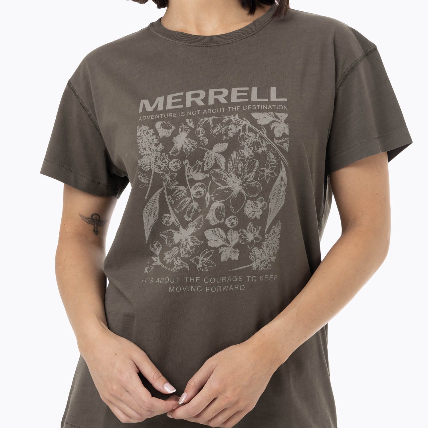 POLERA MANGA CORTA MUJER BIG PRINT VERDE MERRELL - 5