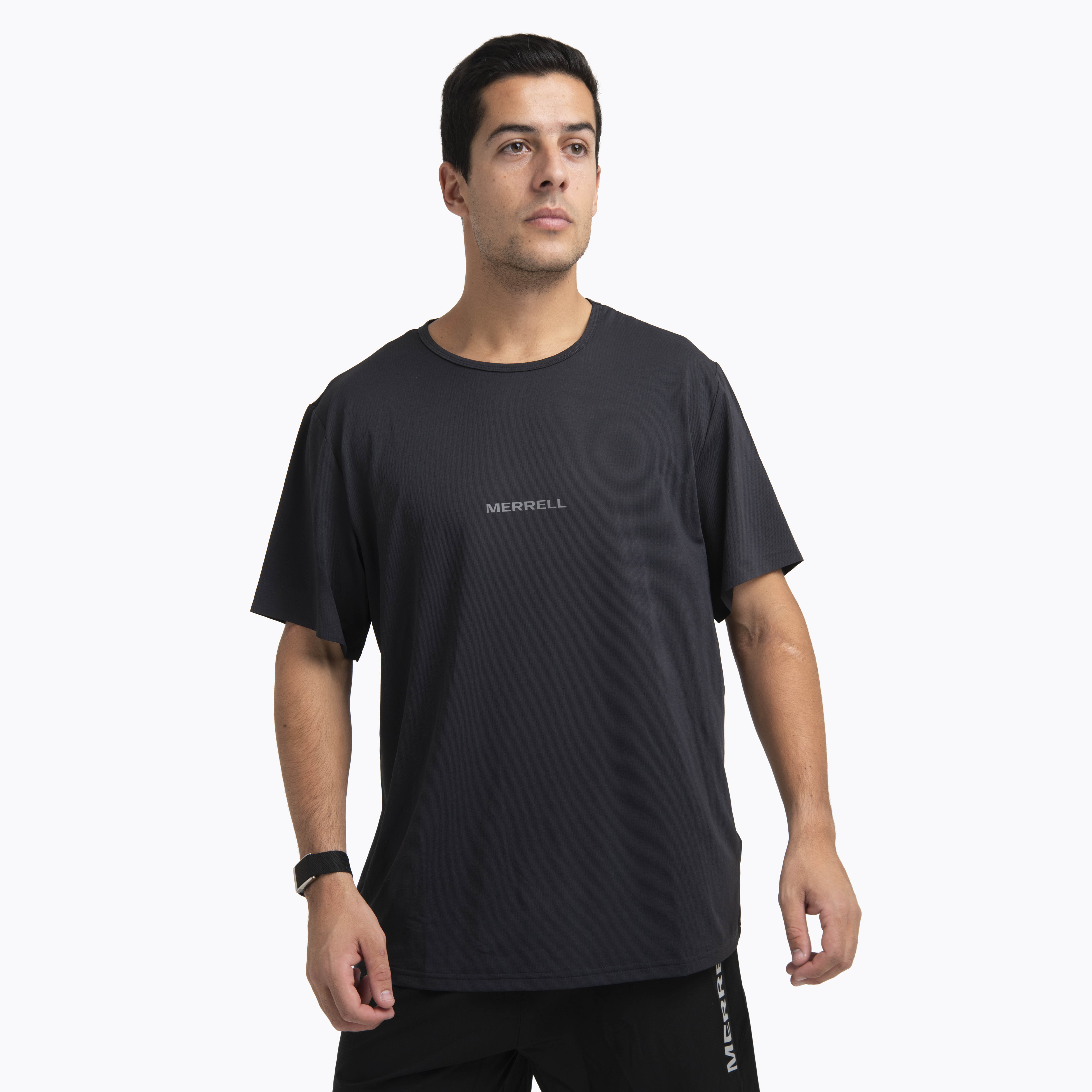 POLERA MC HOMBRE LIGHT WEIGHT TRAIL NEGRO MERRELL - 1