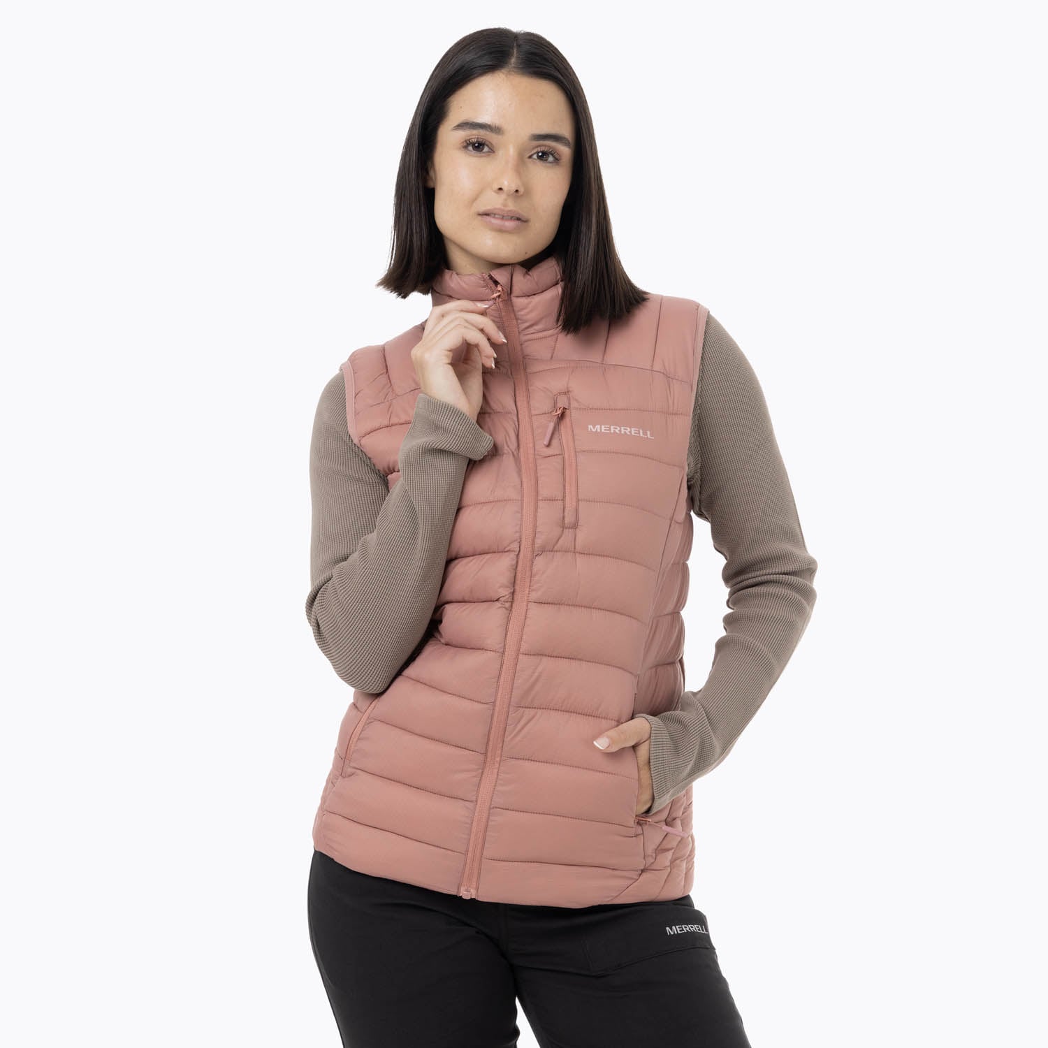PARKA SIN MANGAS NYLON MUJER INNOKO ROSADO MERRELL - 2