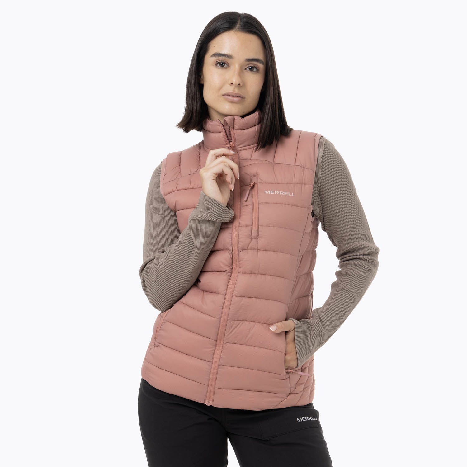 PARKA SIN MANGAS NYLON MUJER INNOKO ROSADO MERRELL - 4