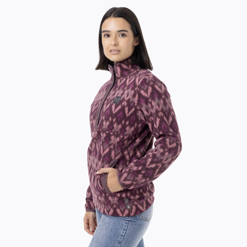 POLAR MUJER D PRINT SNAP MICROFLEECE MORADO MERRELL - 2